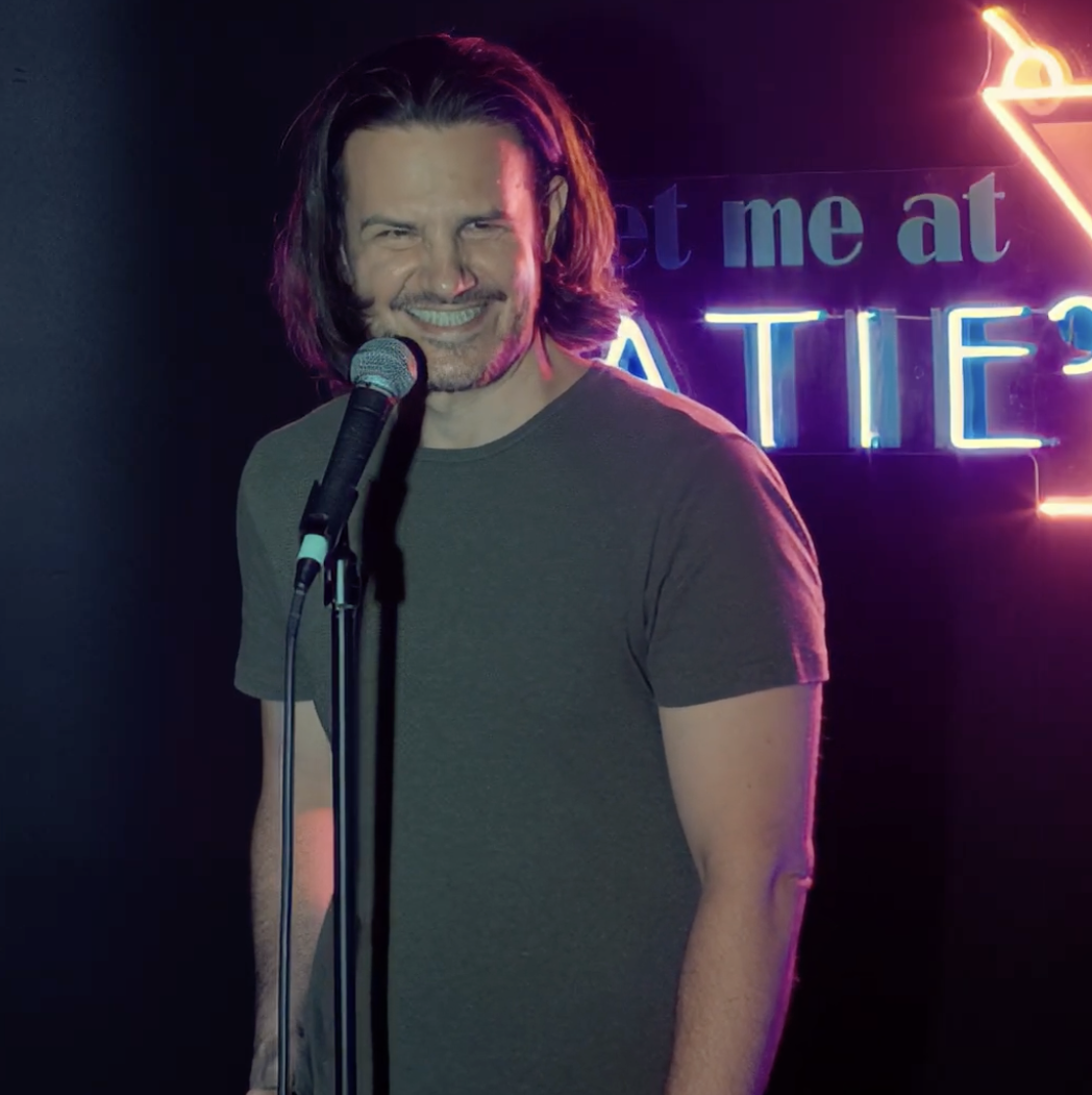 Still from stand-up comedy video
