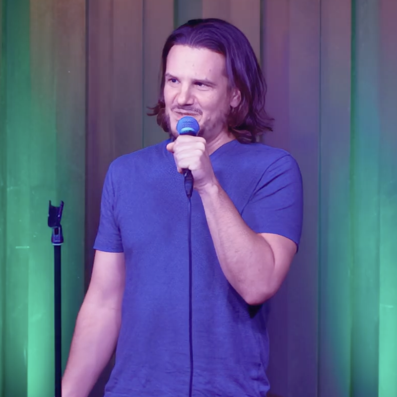 Still from stand-up comedy video
